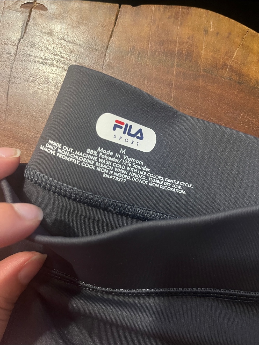 FILA Gray & Orange Colorblock Leggings - Picture 2 of 2